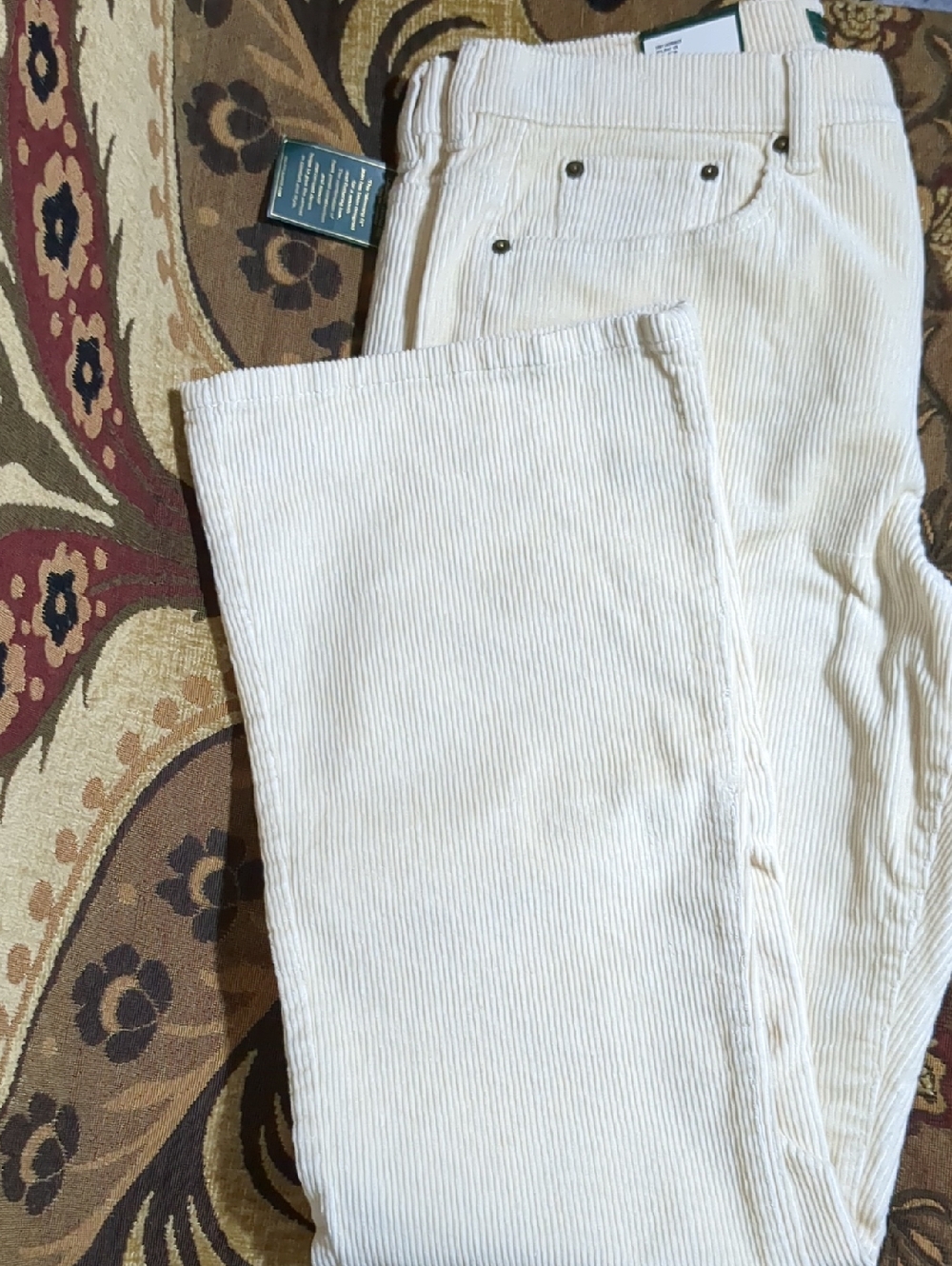 Ralph Lauren Winter White Boot-Cut Slimming Corduroy Jeans